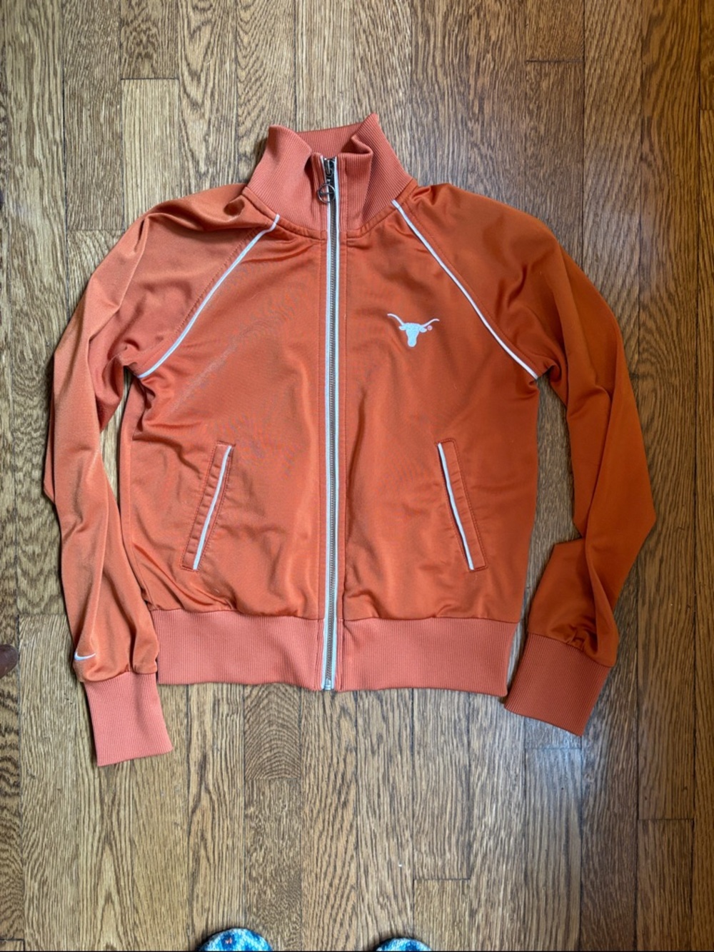 Nike University of Texas Burnt Orange Track Jacket with Longhorn Logo size XS
